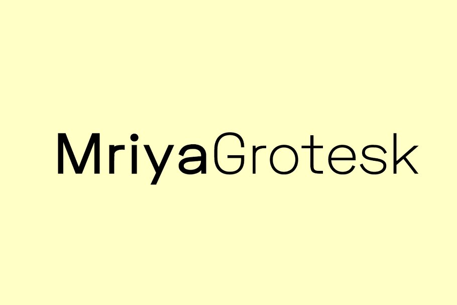 Ejemplo de fuente Mriya Grotesk Light Italic